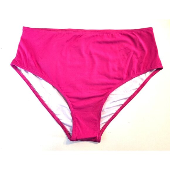 Aqua Eve Womens Halter Tankini Bandeau Swimsuit Two-Piece Set Size Large Pink - Picture 5 of 10